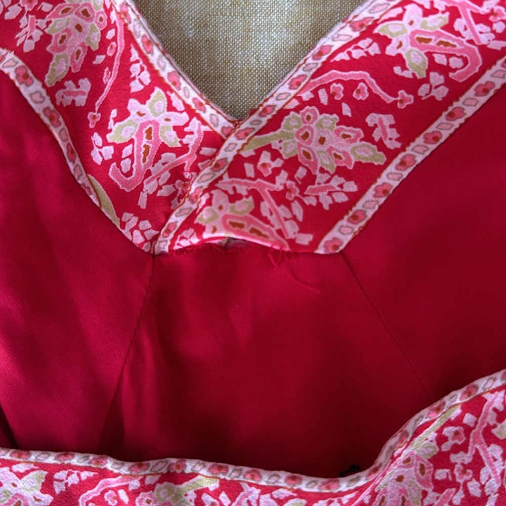 Elie Tahari boho feminine pink floral paisley - Picture 8 of 9